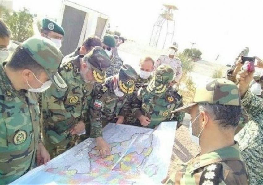 General Kiumars Heydari inspecting Iran's northern border, October 21, 2020
