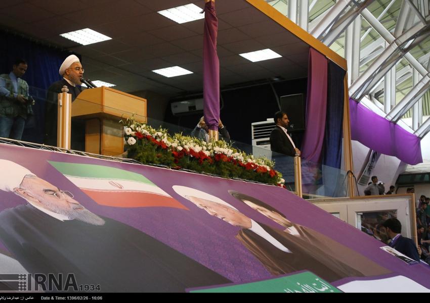 حسن روحانی در همایش انتخاباتی زنجان