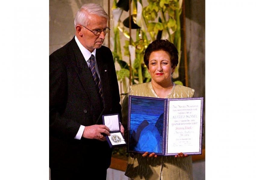 اهدای جایزه صلح نوبل به شیرین عبادی