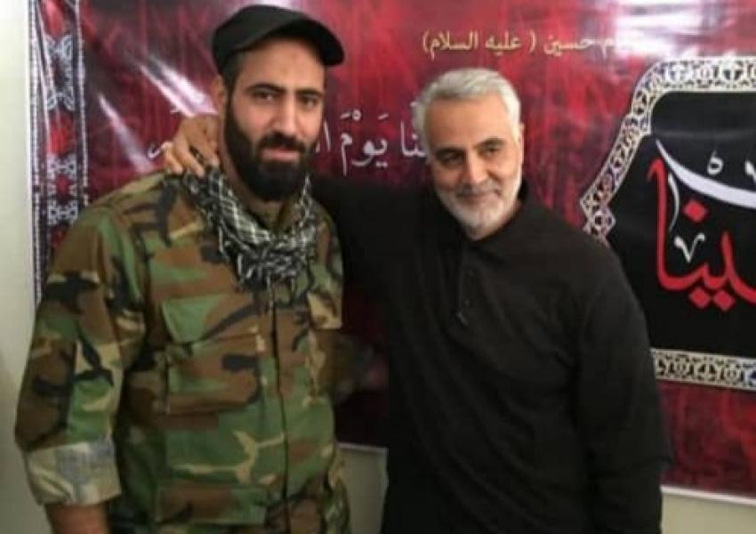 A photo showing Qasem Soleimani with Hassan Abollahzadeh, killed in Syria.