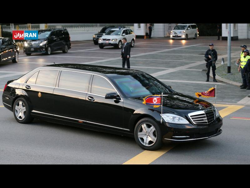 خودروی حامل کیم جونگ اون رهبر کره شمالی در سنگاپور