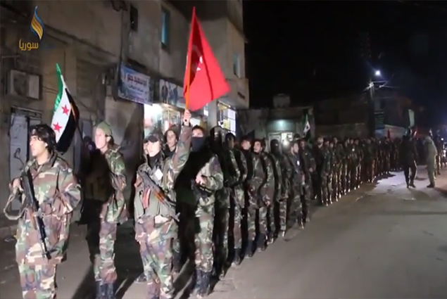 همراهی ارتش آزاد سوریه با نیروهای ارتش ترکیه